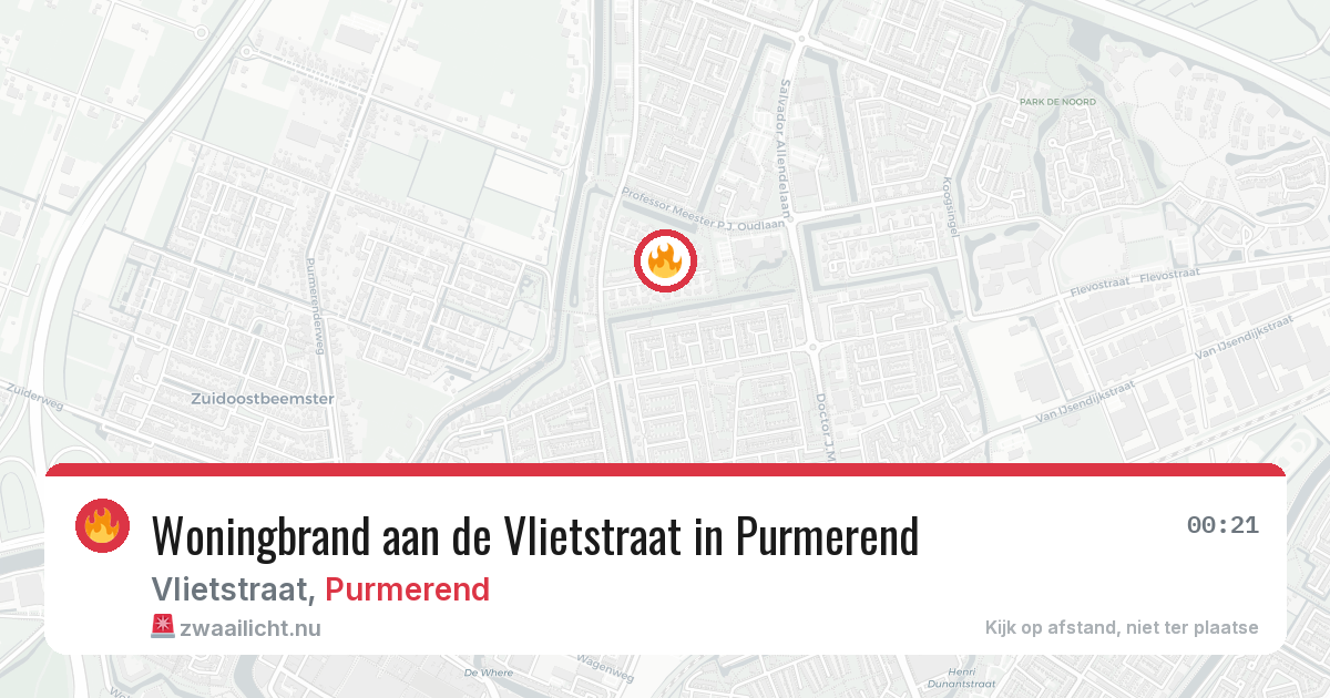 Woningbrand aan de Vlietstraat in Purmerend — 6 jun 2026