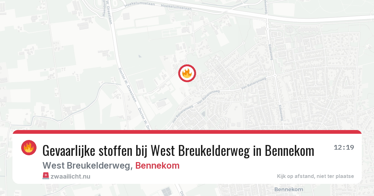 Gevaarlijke stoffen bij West Breukelderweg in Bennekom — 9 jun 2026