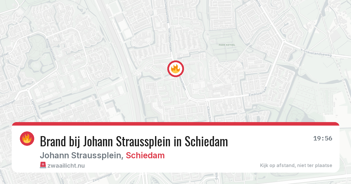 Brand bij Johann Straussplein in Schiedam — 2 jun 2026