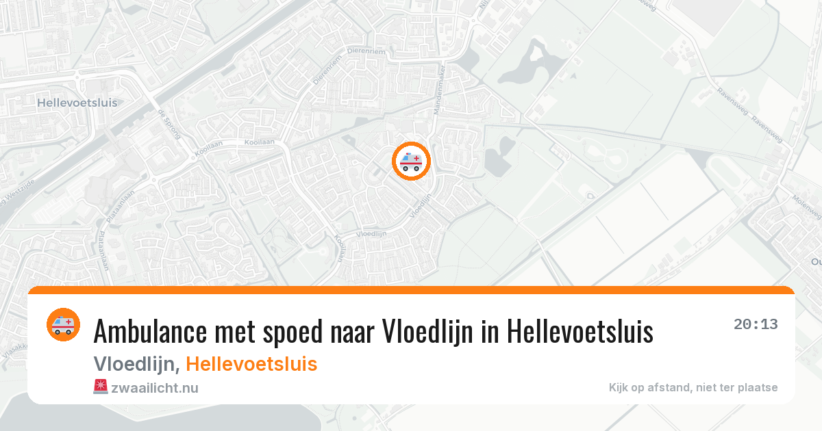Ambulance met spoed naar Vloedlijn in Hellevoetsluis — 19 mrt 2026