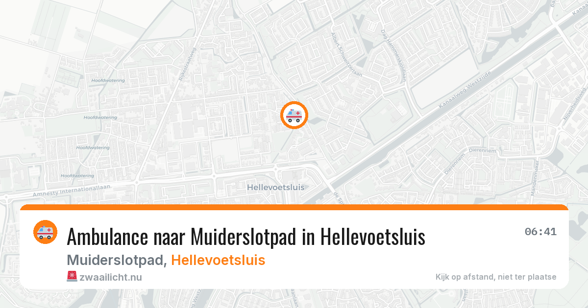 Ambulance naar Muiderslotpad in Hellevoetsluis — 19 jul 2026