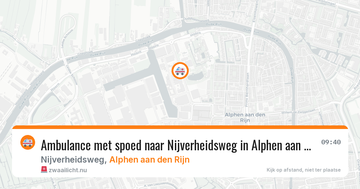 Ambulance met spoed naar Nijverheidsweg in Alphen aan den Rijn — 20 jul 2026