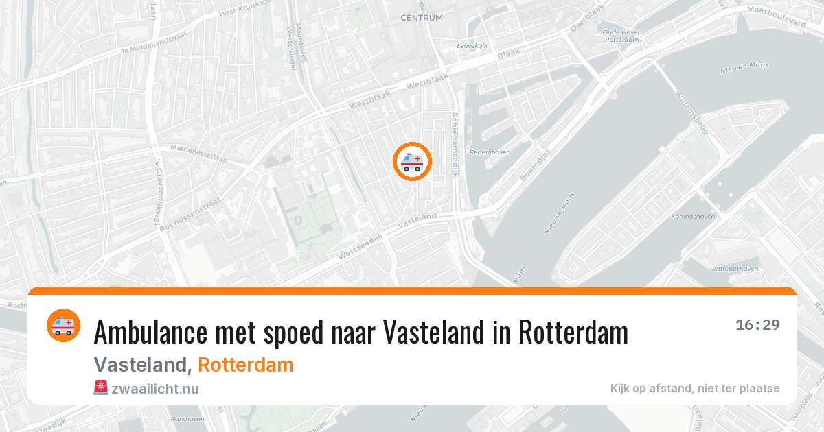 Ambulance met spoed naar Vasteland in Rotterdam — 3 mrt 2026