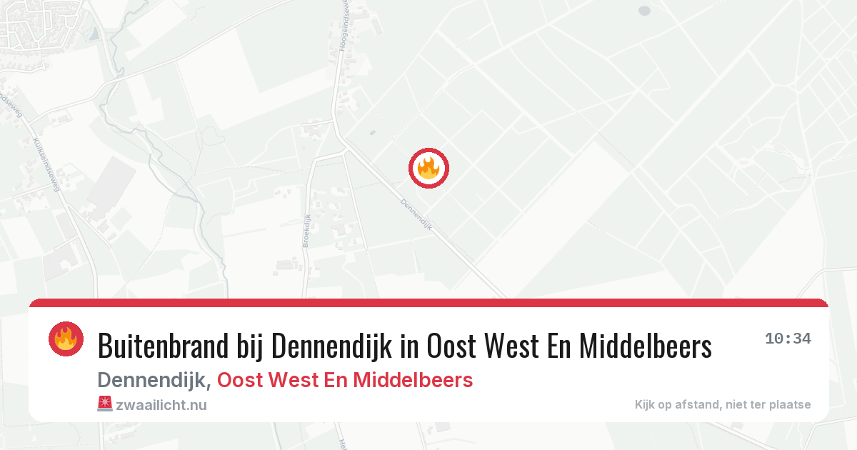 Buitenbrand bij Dennendijk in Oost West En Middelbeers — 26 apr 2026