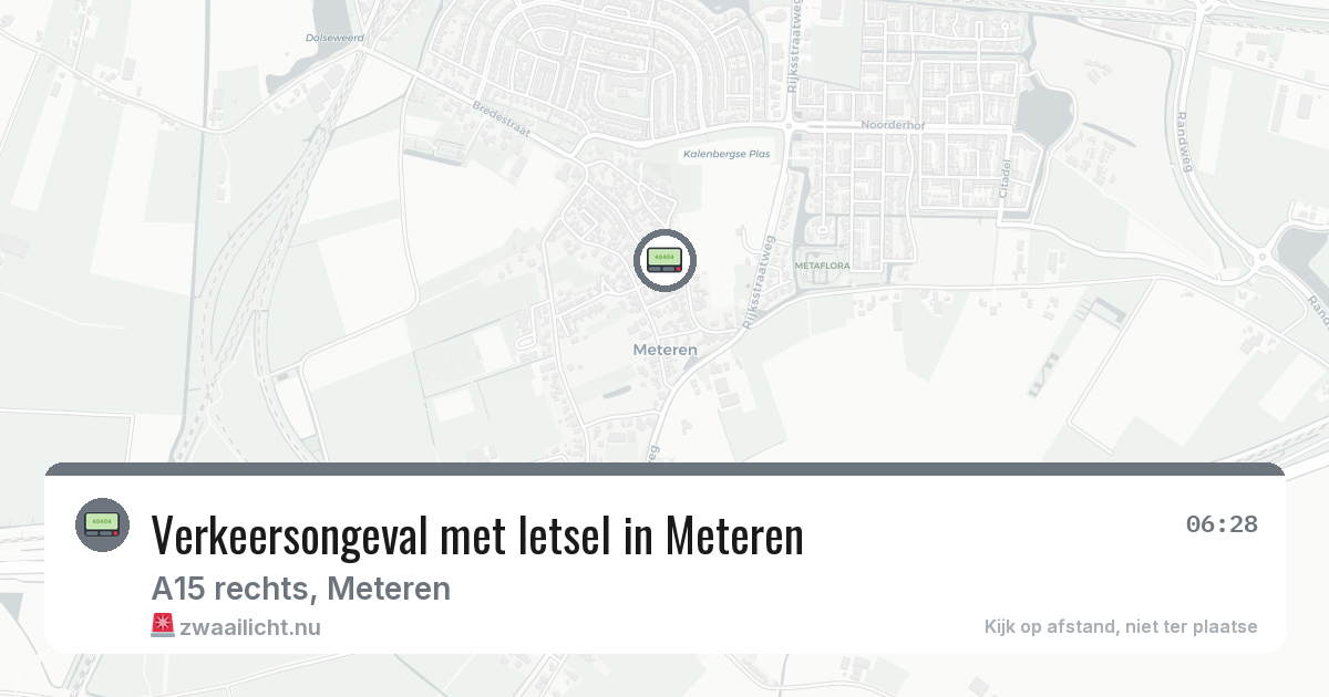 Verkeersongeval met letsel in Meteren — 24 apr 2026