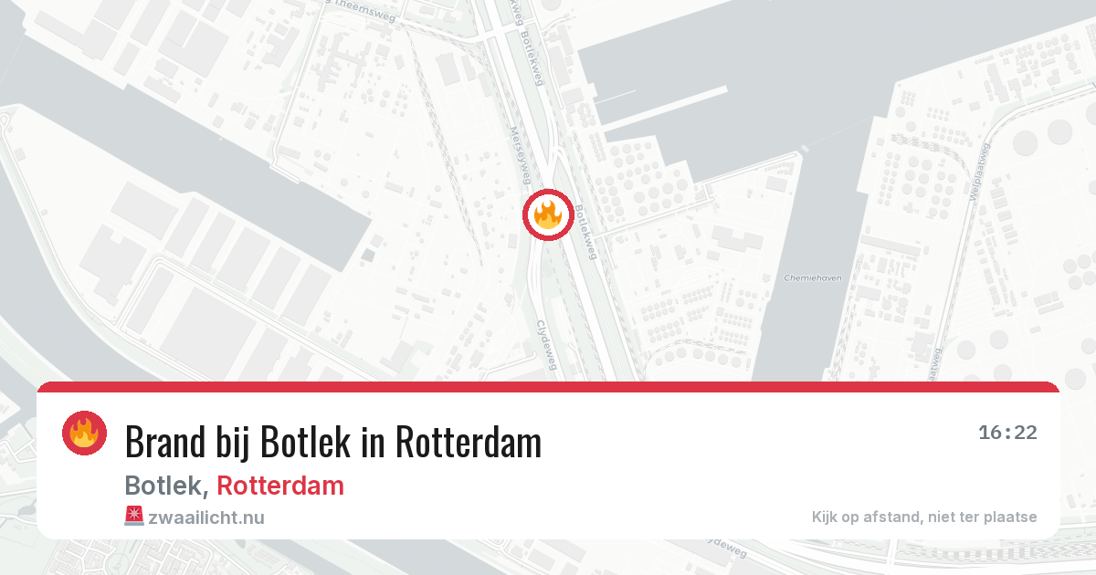 Brand bij Botlek in Rotterdam — 1 jun 2026