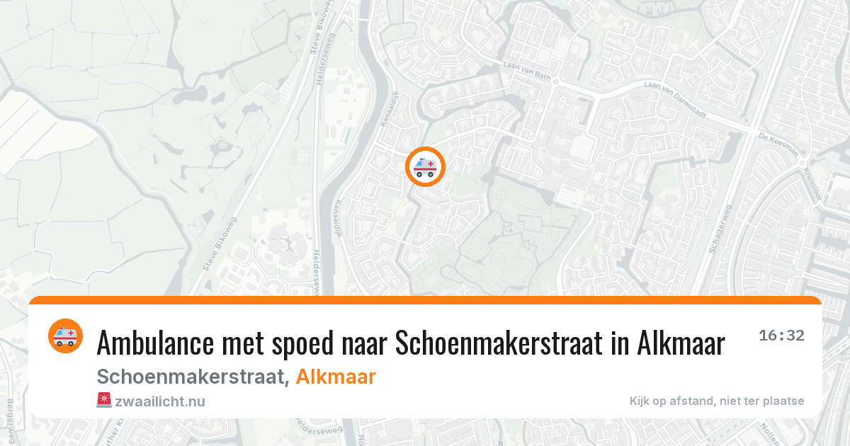 Ambulance met spoed naar Schoenmakerstraat in Alkmaar — 10 jul 2026