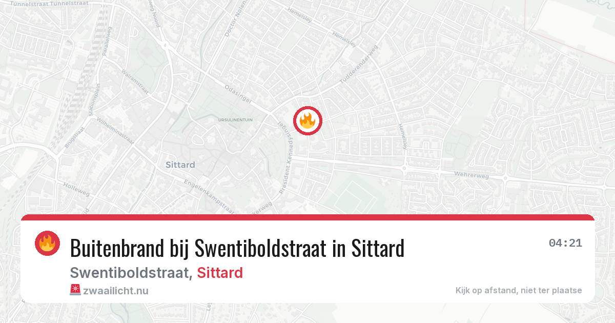 Buitenbrand bij Swentiboldstraat in Sittard — 26 jul 2026