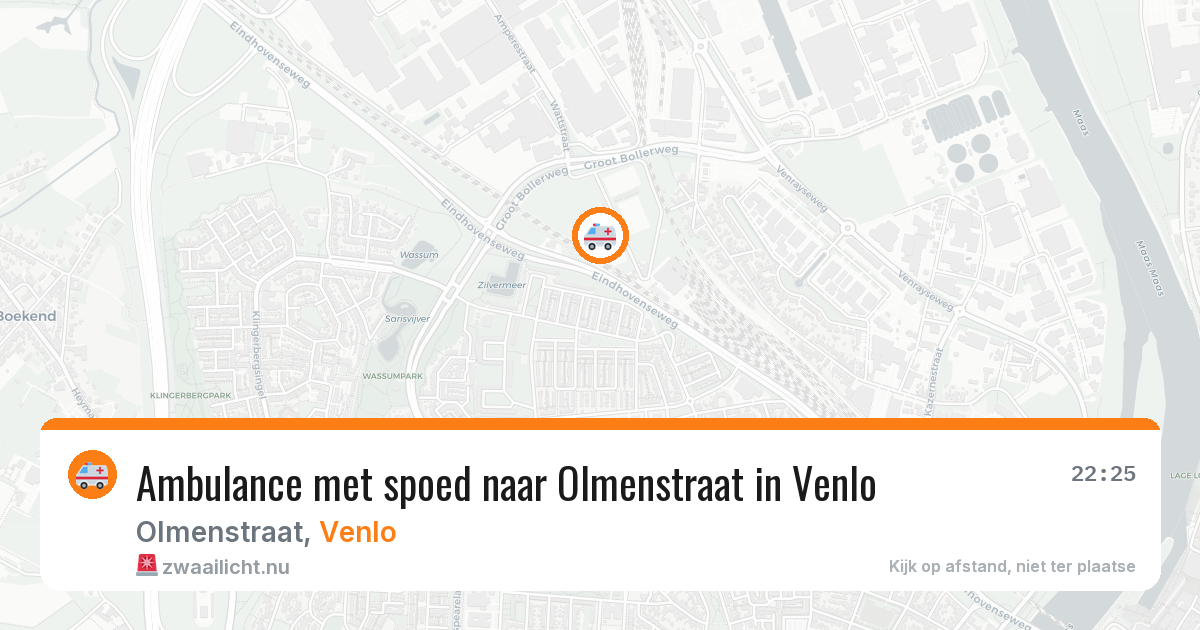 Ambulance met spoed naar Olmenstraat in Venlo — 12 jul 2026