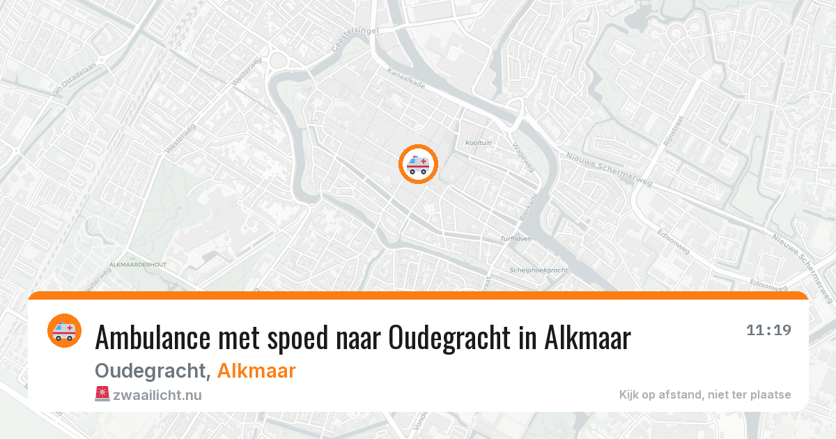 Ambulance met spoed naar Oudegracht in Alkmaar — 6 mei 2026
