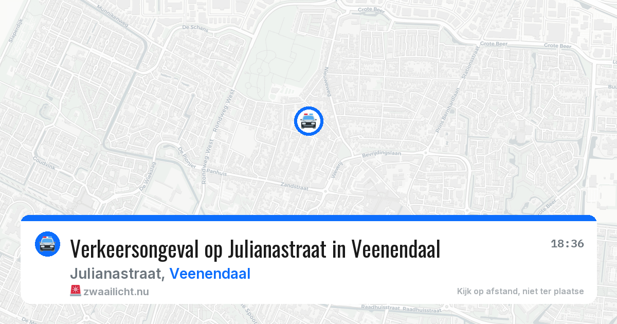 Verkeersongeval op Julianastraat in Veenendaal — 9 apr 2026