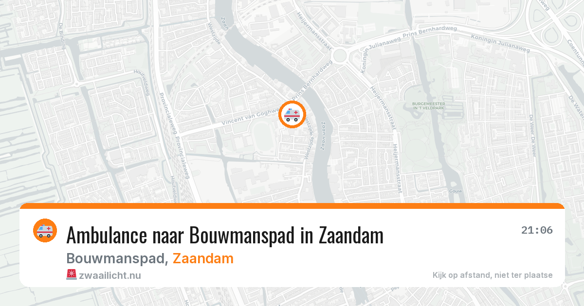 Ambulance naar Bouwmanspad in Zaandam — 19 jul 2026