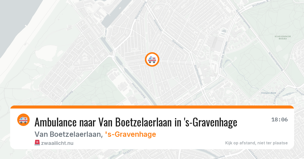 Ambulance naar Van Boetzelaerlaan in 's-Gravenhage — 18 jul 2026