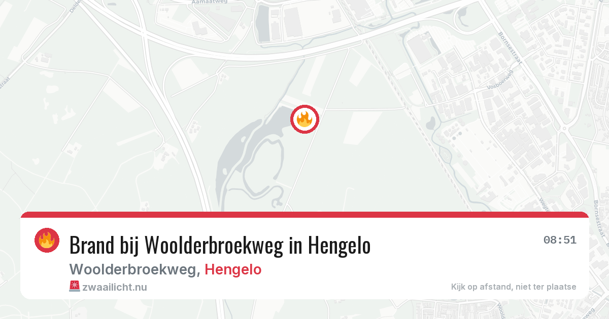 Brand bij Woolderbroekweg in Hengelo — 21 mei 2026