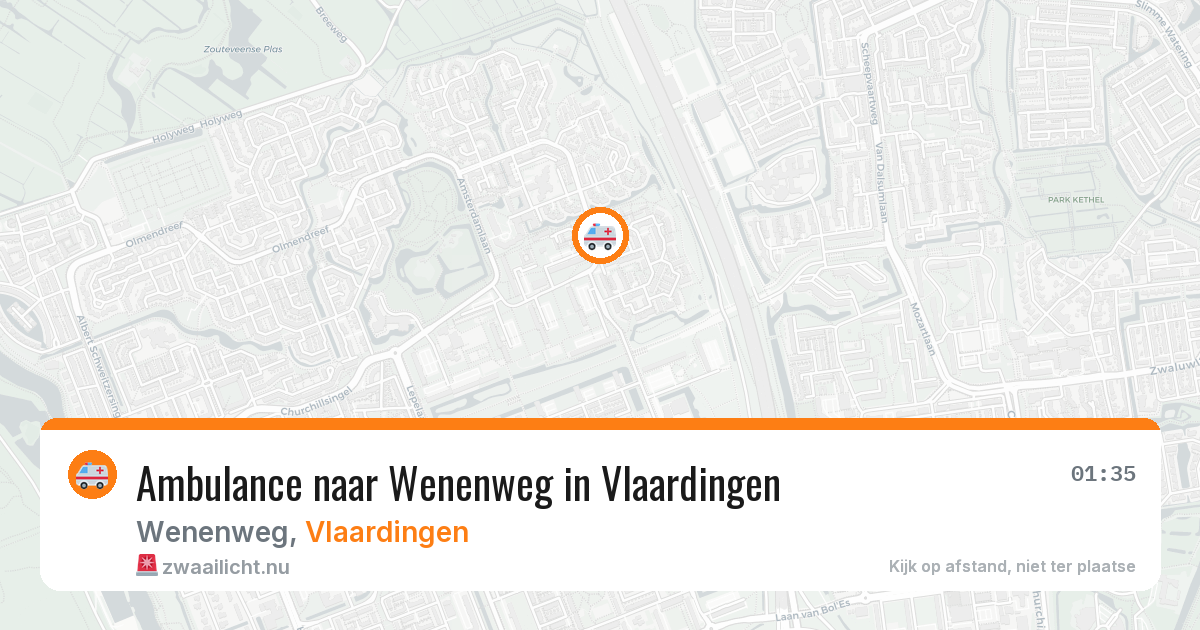 Ambulance naar Wenenweg in Vlaardingen — 13 mei 2026