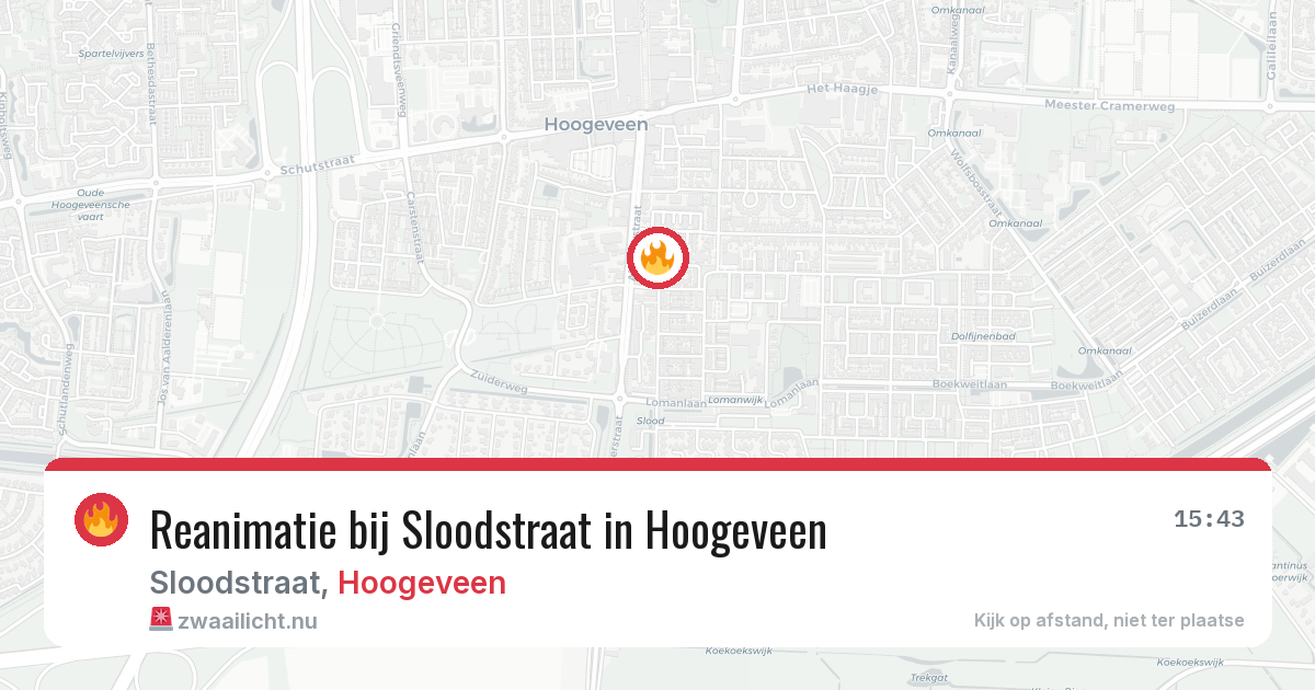 Reanimatie bij Sloodstraat in Hoogeveen — 8 apr 2026