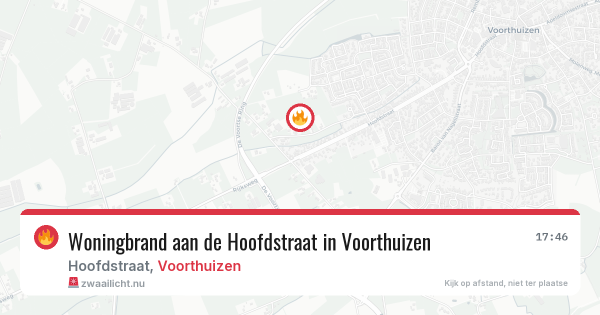 Woningbrand aan de Hoofdstraat in Voorthuizen — 12 feb 2026