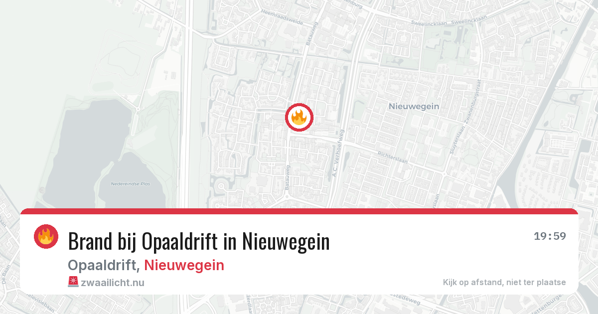 Brand bij Opaaldrift in Nieuwegein — 30 mei 2026