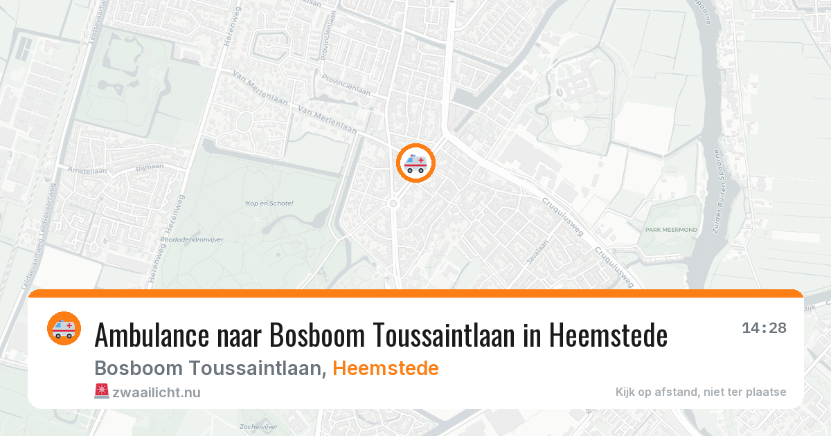 Ambulance naar Bosboom Toussaintlaan in Heemstede — 13 jul 2026