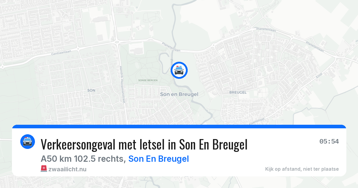 Verkeersongeval met letsel in Son En Breugel — 8 jun 2026