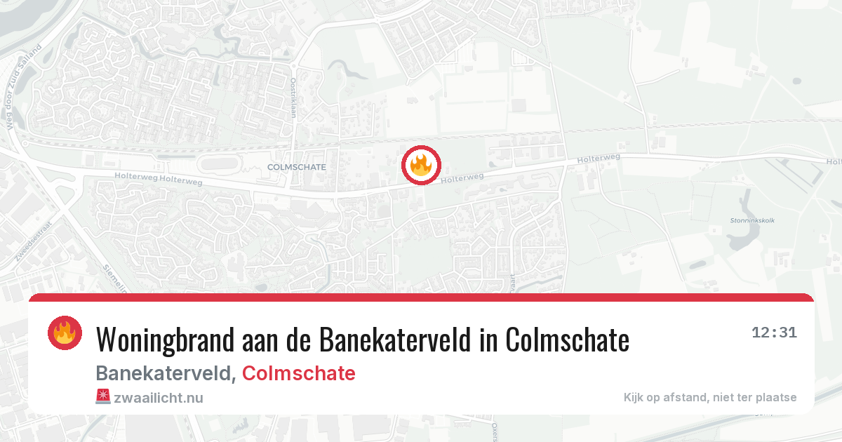 Woningbrand aan de Banekaterveld in Colmschate — 10 jul 2026