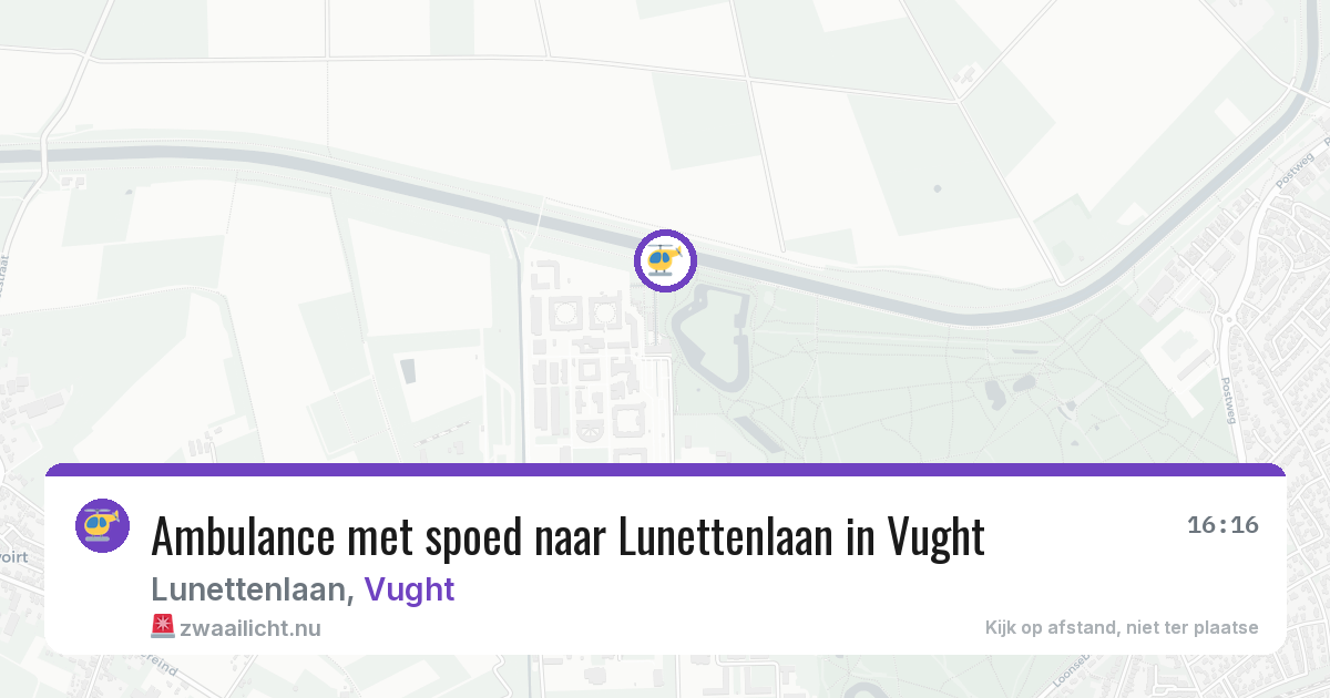 Ambulance met spoed naar Lunettenlaan in Vught — 14 jul 2026