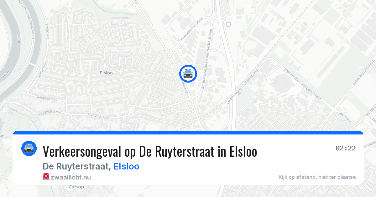 Verkeersongeval op De Ruyterstraat in Elsloo — 5 jul 2026