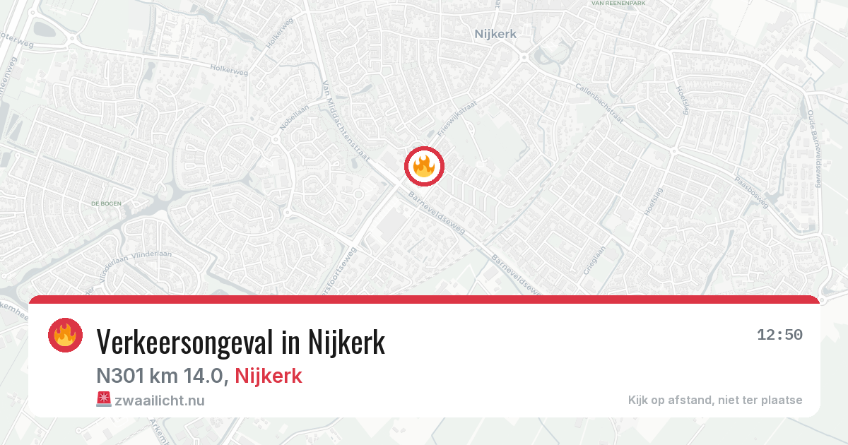 Verkeersongeval in Nijkerk — 20 jul 2026