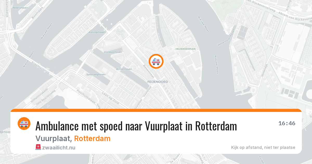 Ambulance met spoed naar Vuurplaat in Rotterdam — 23 mei 2026