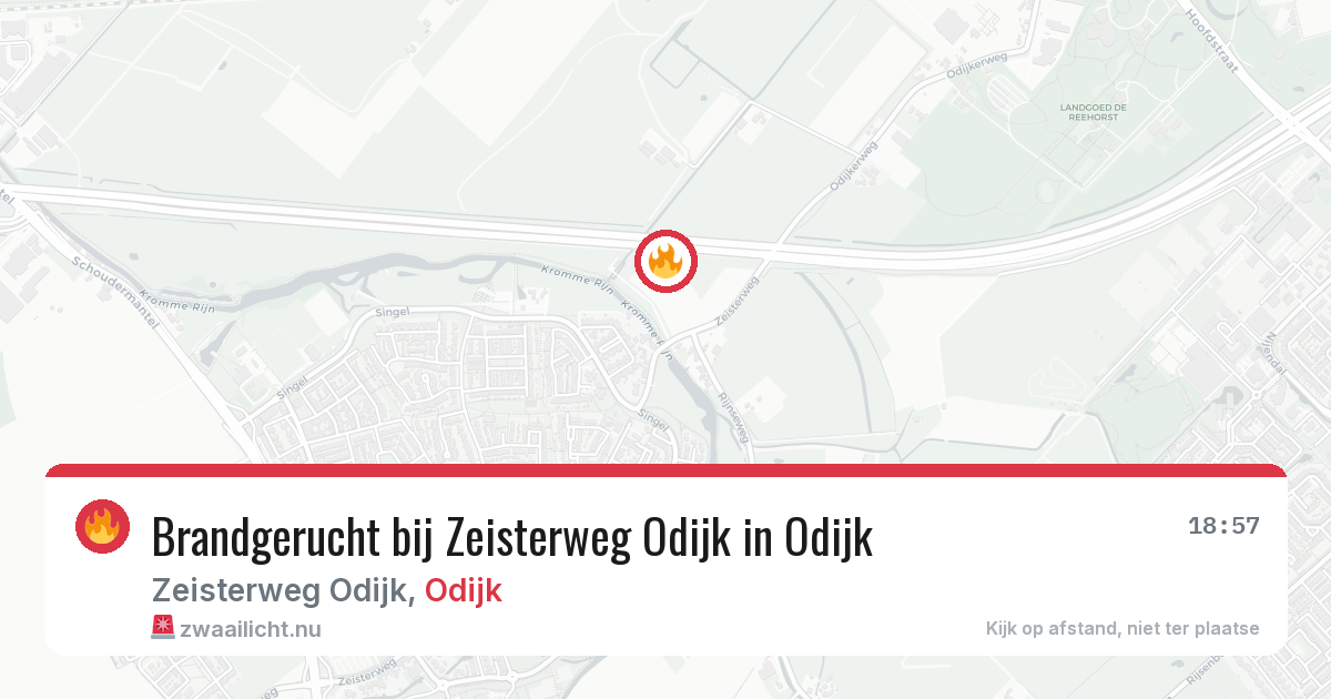 Brandgerucht bij Zeisterweg Odijk in Odijk — 30 mei 2026