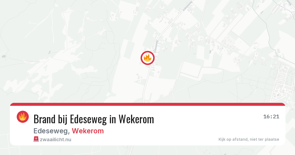 Brand bij Edeseweg in Wekerom — 16 mrt 2026