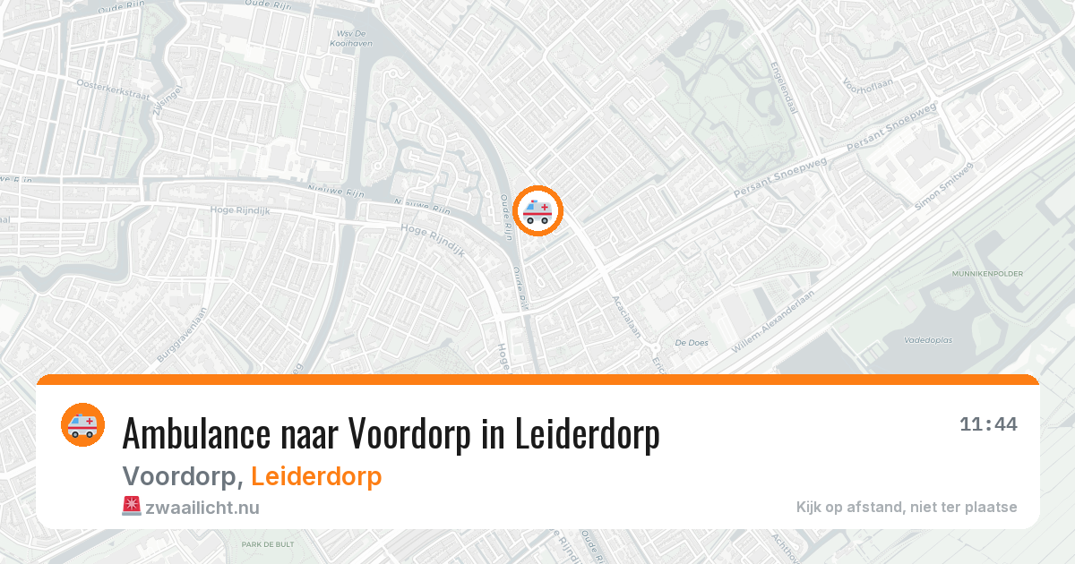 Ambulance naar Voordorp in Leiderdorp — 17 feb 2026