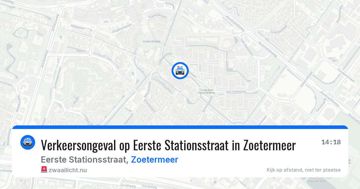 Verkeersongeval op Eerste Stationsstraat in Zoetermeer — 17 jul 2026