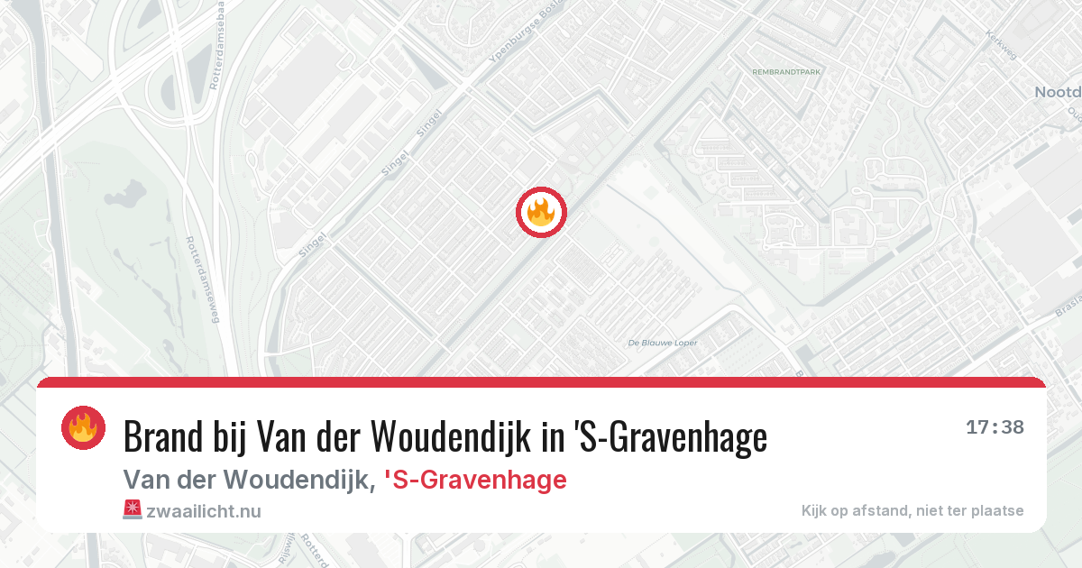 Brand bij Van der Woudendijk in 'S-Gravenhage — 26 mei 2026