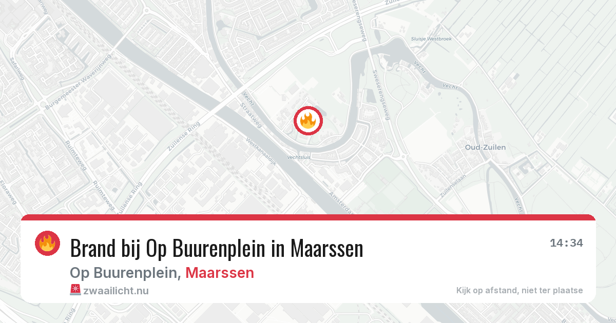Brand bij Op Buurenplein in Maarssen — 20 jul 2026