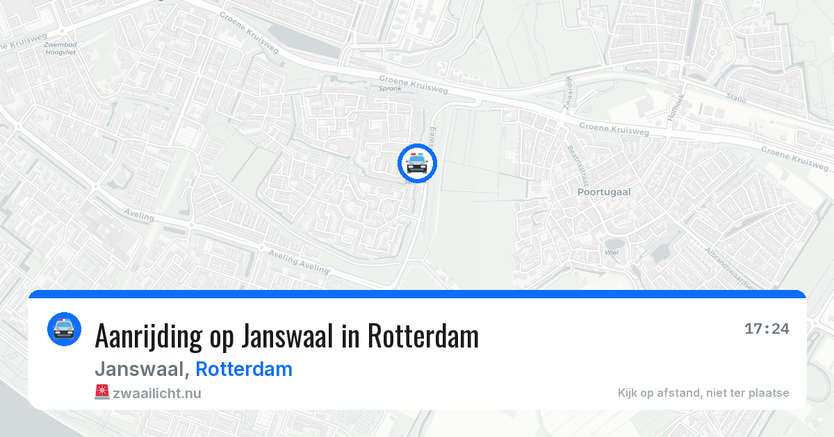 Aanrijding op Janswaal in Rotterdam — 17 jul 2026