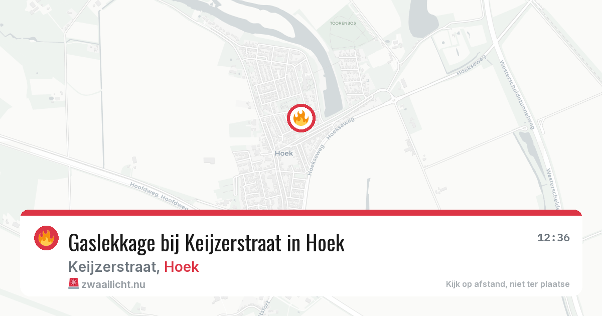 Gaslekkage bij Keijzerstraat in Hoek — 9 jun 2026