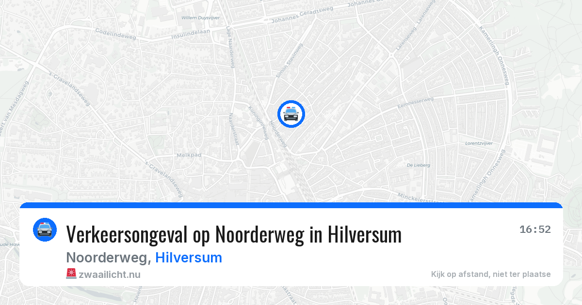 Verkeersongeval op Noorderweg in Hilversum — 3 jun 2026