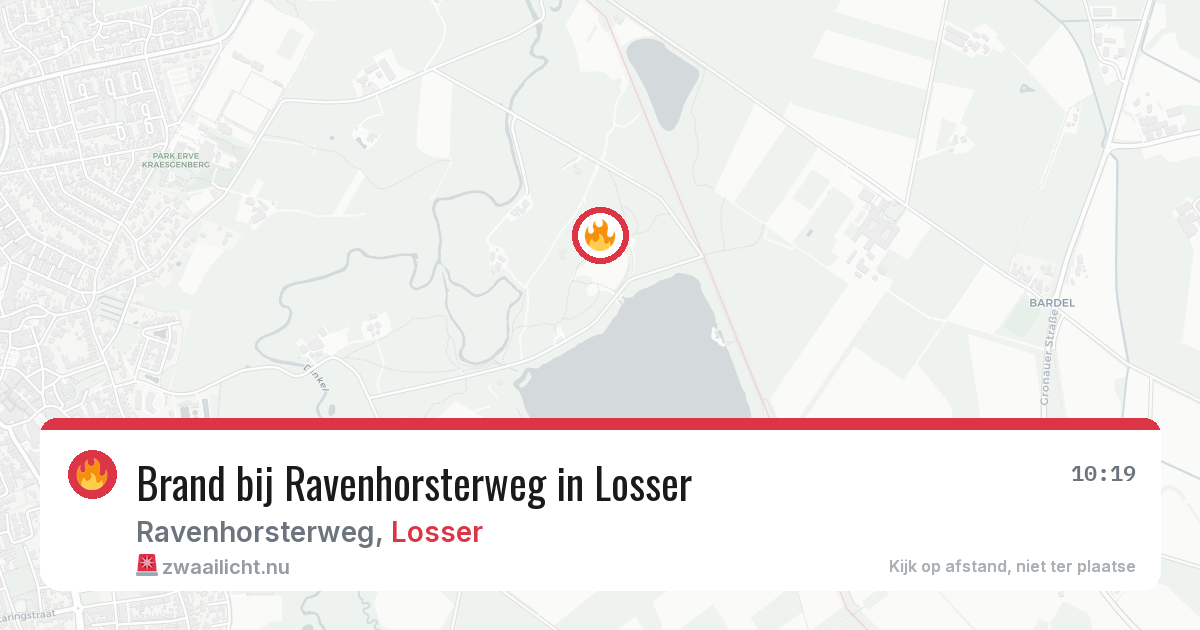 Brand bij Ravenhorsterweg in Losser — 15 jul 2026