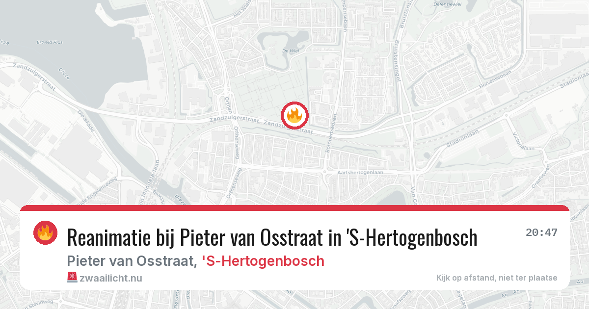 Reanimatie bij Pieter van Osstraat in 'S-Hertogenbosch — 21 mrt 2026