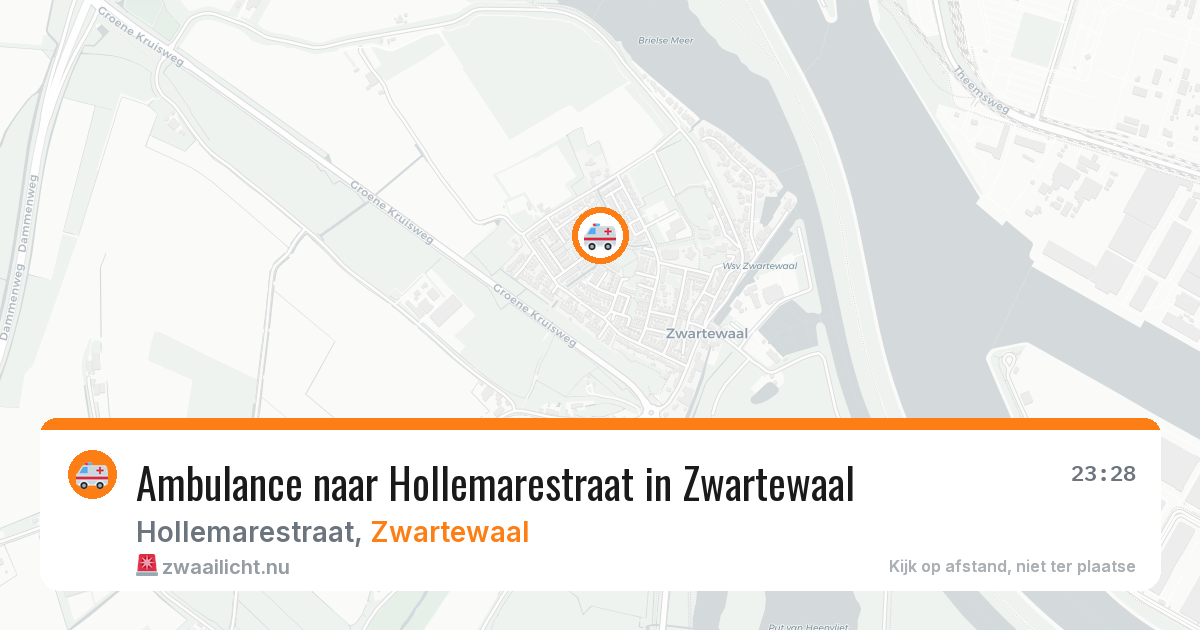 Ambulance naar Hollemarestraat in Zwartewaal — 20 jul 2026