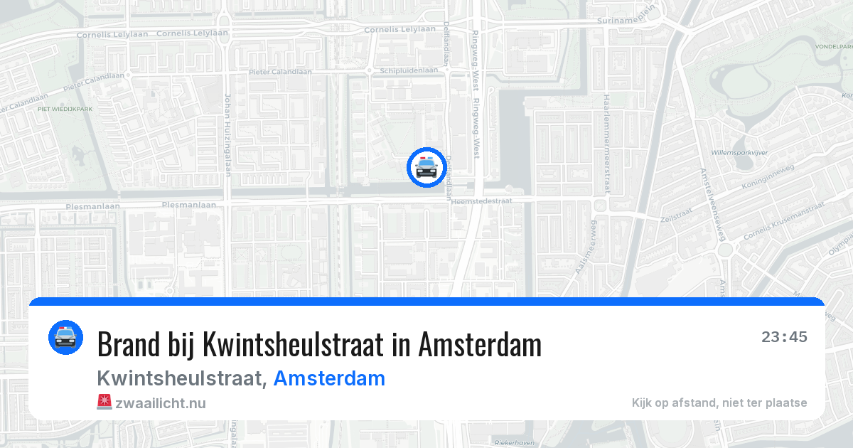 Brand bij Kwintsheulstraat in Amsterdam — 27 mrt 2026