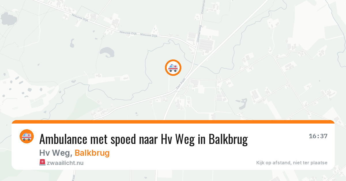 Ambulance met spoed naar Hv Weg in Balkbrug — 19 apr 2026