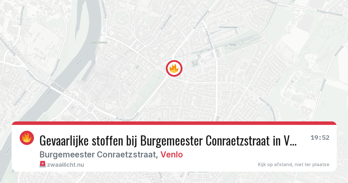 Gevaarlijke stoffen bij Burgemeester Conraetzstraat in Venlo — 30 mrt 2026