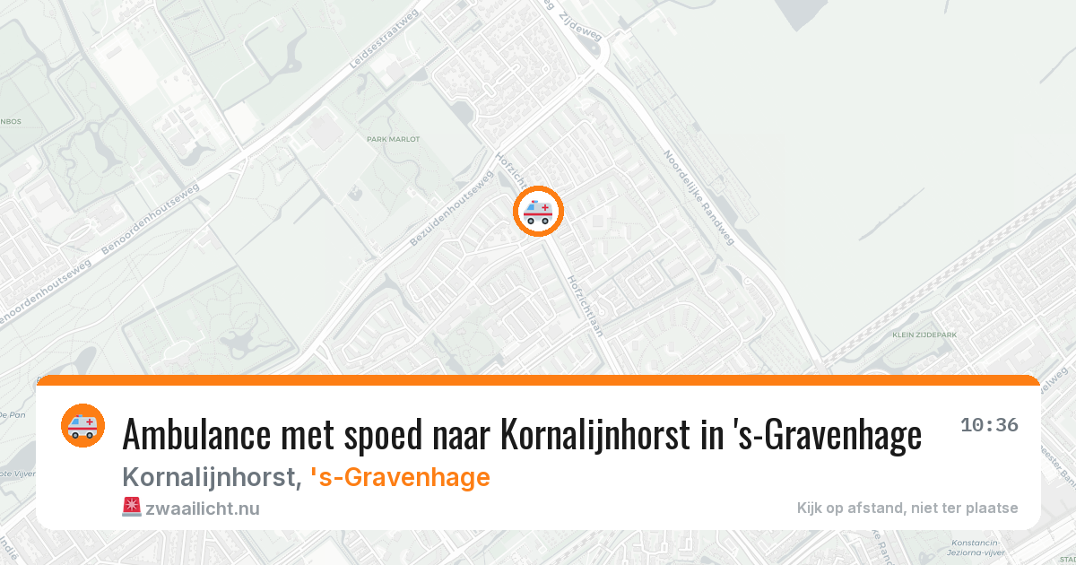 Ambulance met spoed naar Kornalijnhorst in 's-Gravenhage — 19 mei 2026