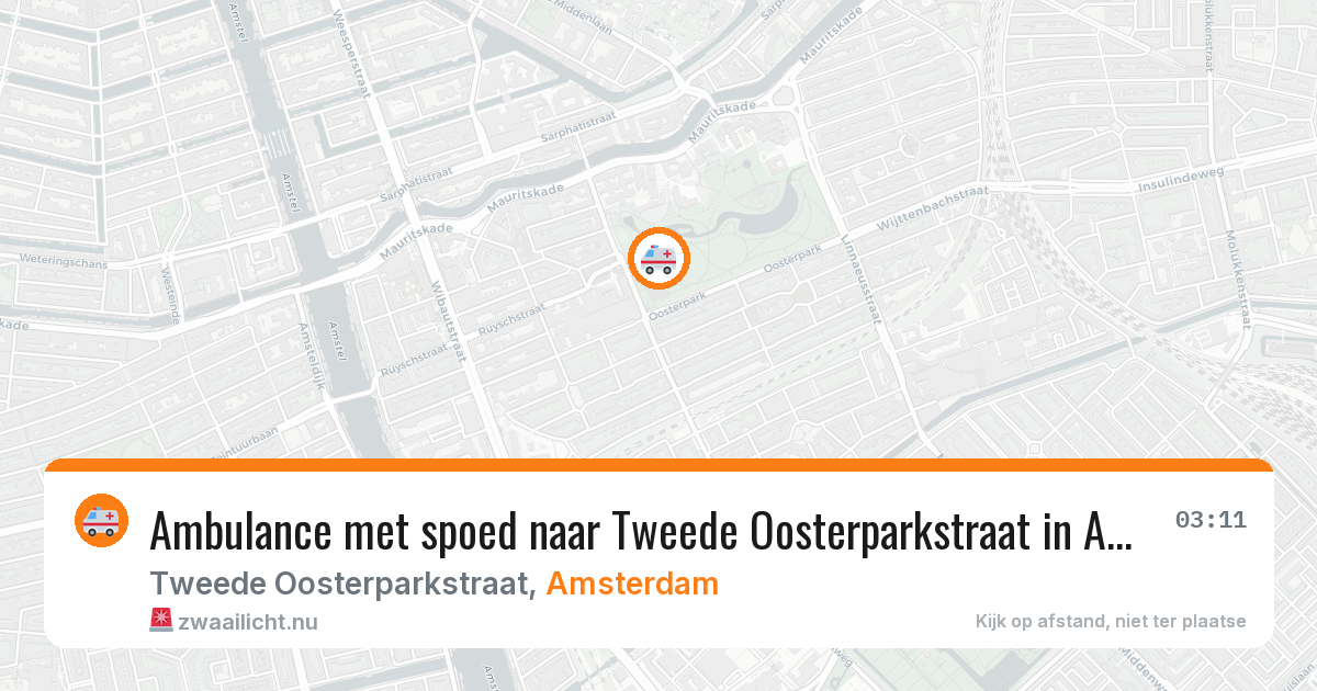 Ambulance met spoed naar Tweede Oosterparkstraat in Amsterdam — 14 jul 2026