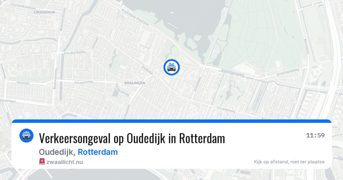 Verkeersongeval op Oudedijk in Rotterdam — 23 mrt 2026