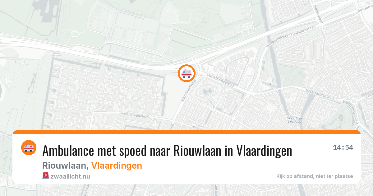 Ambulance met spoed naar Riouwlaan in Vlaardingen — 23 mrt 2026