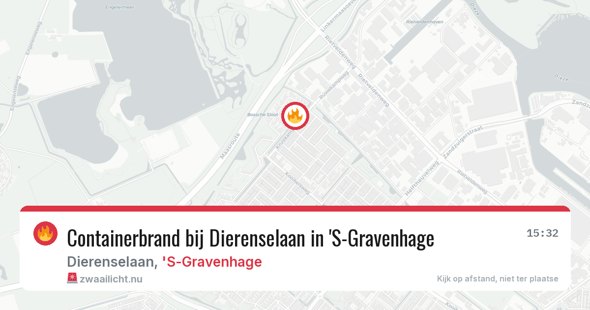 Containerbrand bij Dierenselaan in 'S-Gravenhage — 22 jan 2026