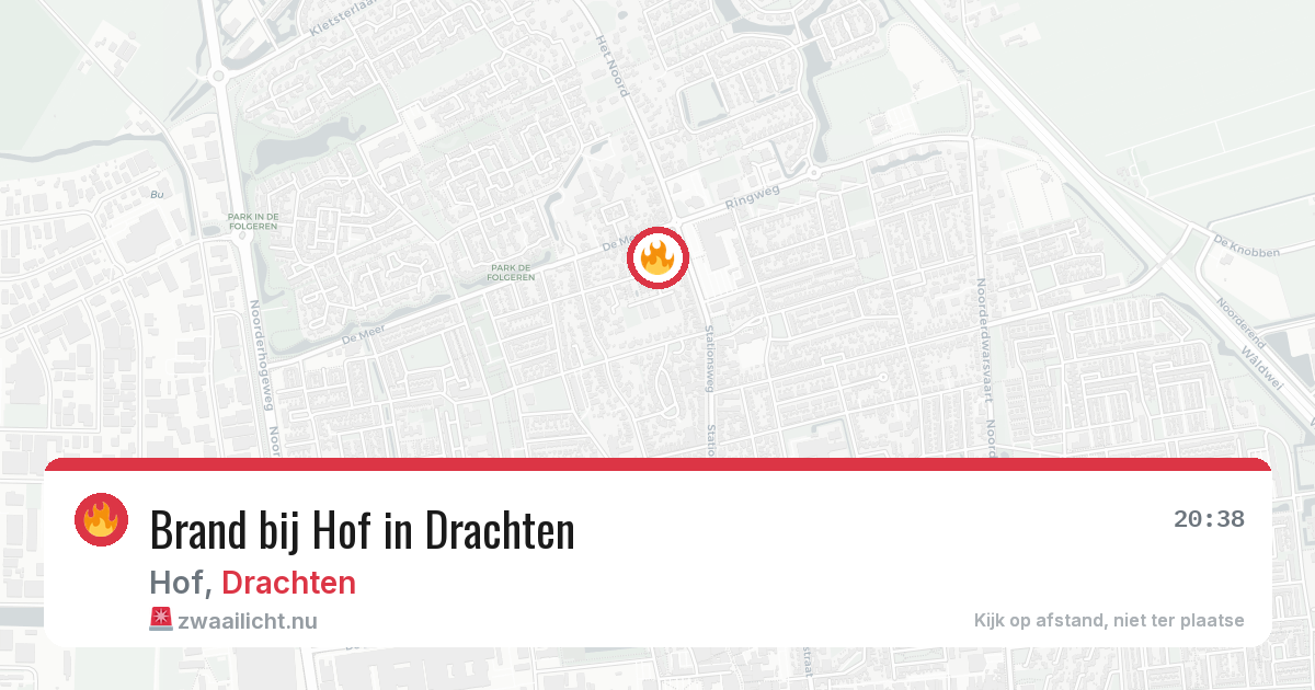 Brand bij Hof in Drachten — 24 mei 2026